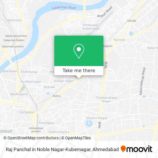 Raj Panchal in Noble Nagar-Kubernagar map