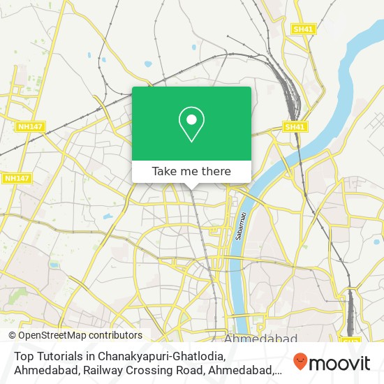 Top Tutorials in Chanakyapuri-Ghatlodia, Ahmedabad, Railway Crossing Road, Ahmedabad, Gujarat 38001 map