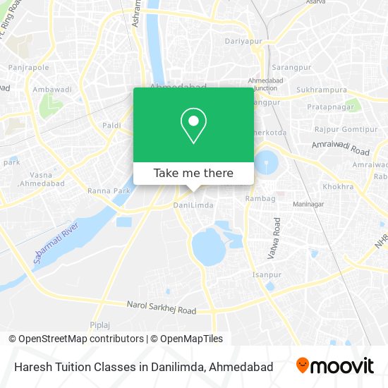 Haresh Tuition Classes in Danilimda map