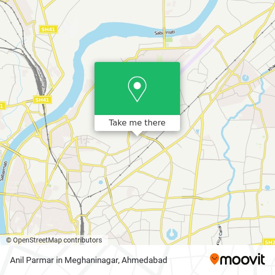 Anil Parmar in Meghaninagar map