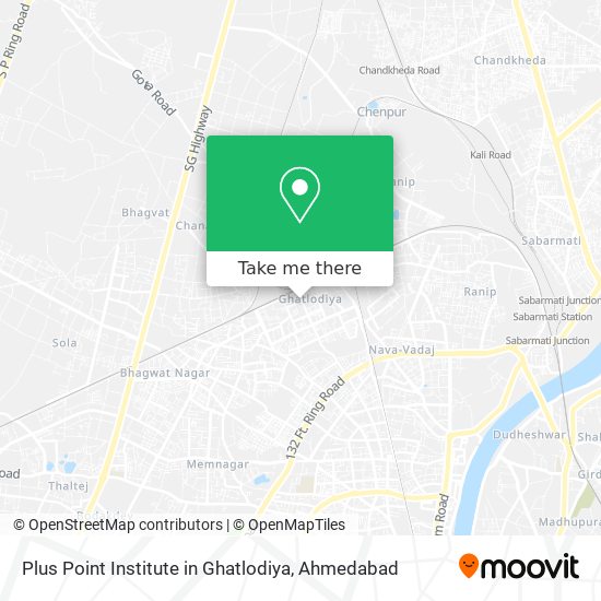 Plus Point Institute in Ghatlodiya map