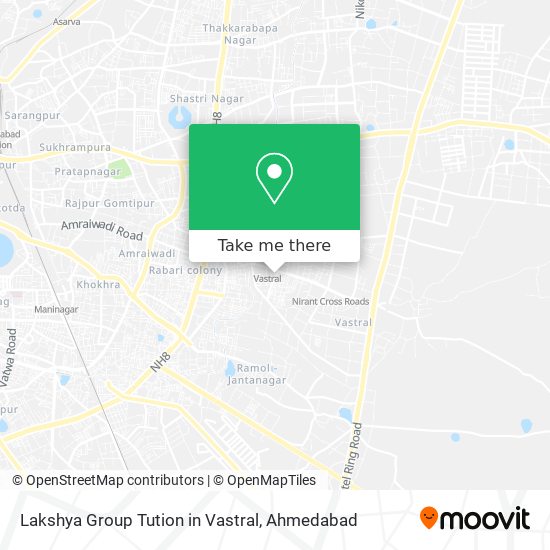 Lakshya Group Tution in Vastral map