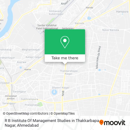 R B Institute Of Management Studies in Thakkarbapa Nagar map