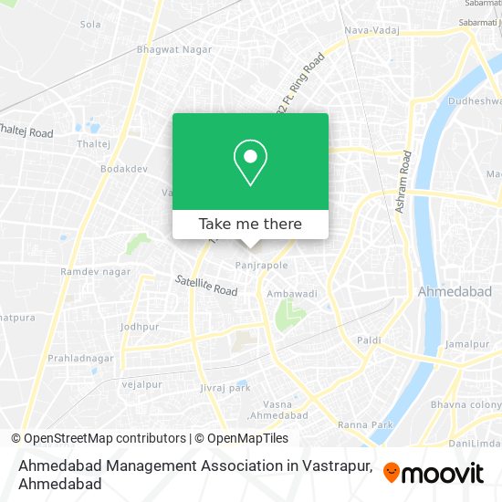 Ahmedabad Management Association in Vastrapur map