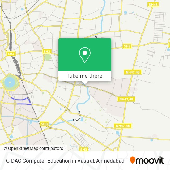 C-DAC Computer Education in Vastral map