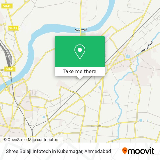 Shree Balaji Infotech in Kubernagar map