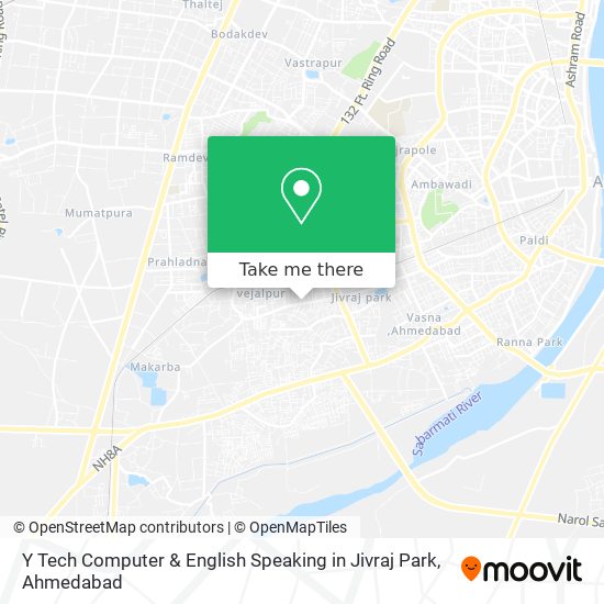 Y Tech Computer & English Speaking in Jivraj Park map