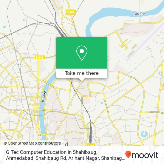 G Tec Computer Education in Shahibaug, Ahmedabad, Shahibaug Rd, Arihant Nagar, Shahibag, Ahmedabad, map