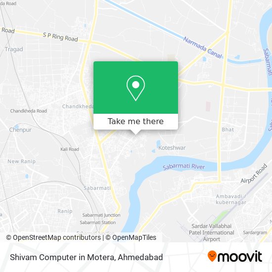 Shivam Computer in Motera map