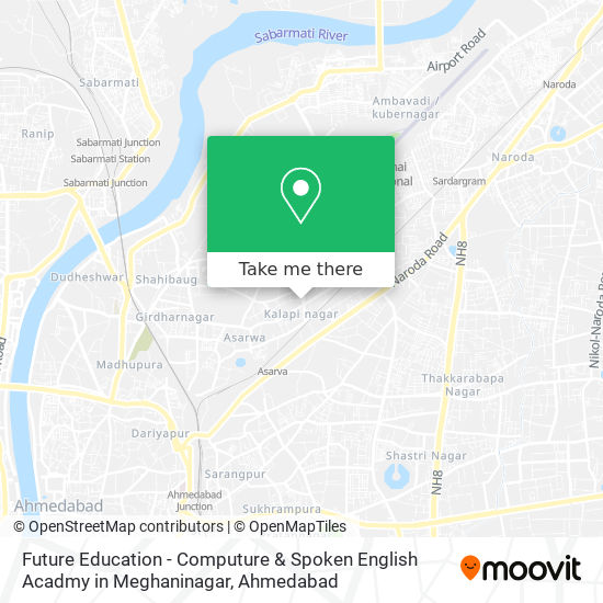 Future Education - Computure & Spoken English Acadmy in Meghaninagar map