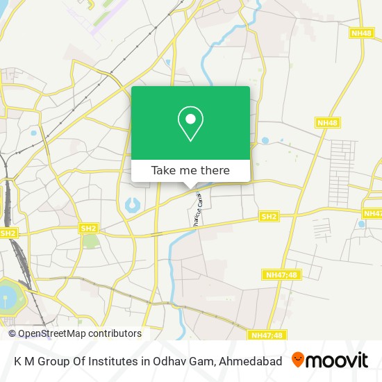 K M Group Of Institutes in Odhav Gam map