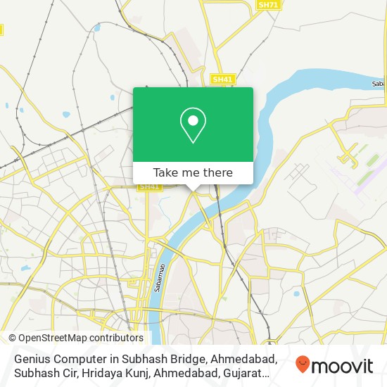 Genius Computer in Subhash Bridge, Ahmedabad, Subhash Cir, Hridaya Kunj, Ahmedabad, Gujarat 380027, map