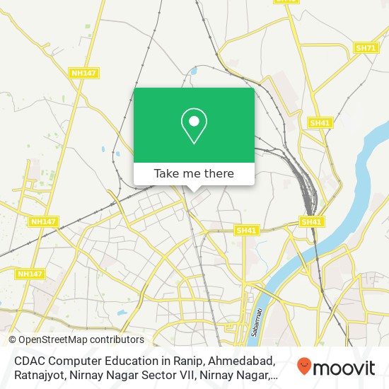 CDAC Computer Education in Ranip, Ahmedabad, Ratnajyot, Nirnay Nagar Sector VII, Nirnay Nagar, Ahme map