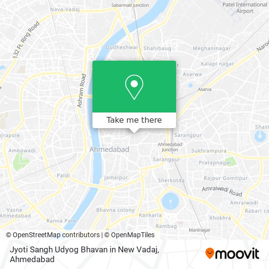Jyoti Sangh Udyog Bhavan in New Vadaj map