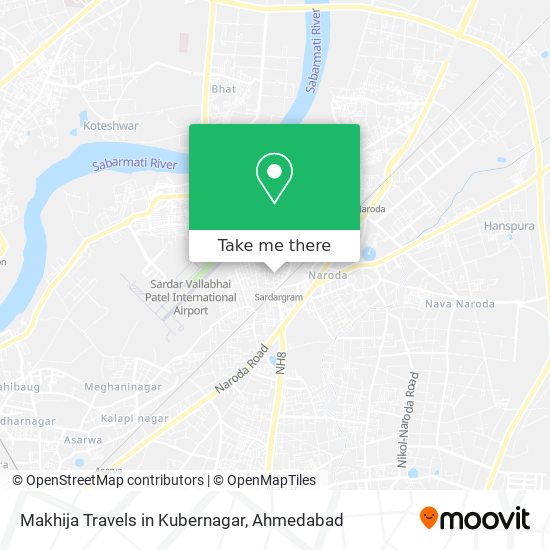 Makhija Travels in Kubernagar map