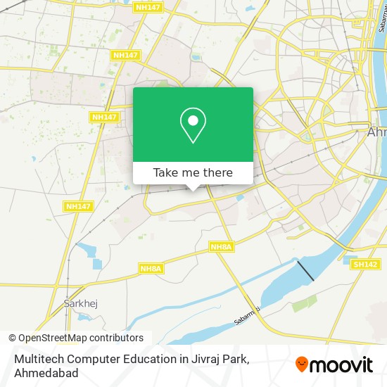 Multitech Computer Education in Jivraj Park map