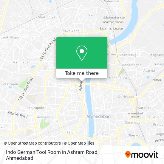 Indo German Tool Room in Ashram Road map
