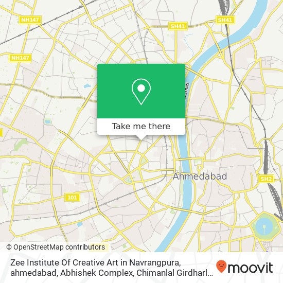 Zee Institute Of Creative Art in Navrangpura, ahmedabad, Abhishek Complex, Chimanlal Girdharlal Rd, map