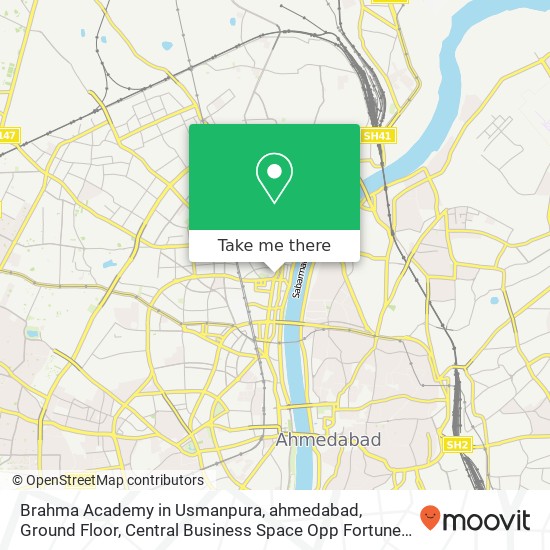 Brahma Academy in Usmanpura, ahmedabad, Ground Floor, Central Business Space Opp Fortune Landmark H map