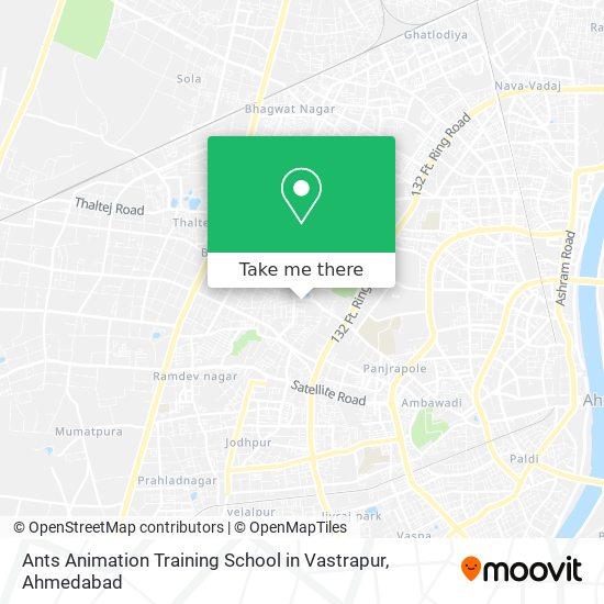 Ants Animation Training School in Vastrapur map