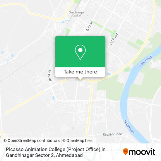Picasso Animation College (Project Office) in Gandhinagar Sector 2 map
