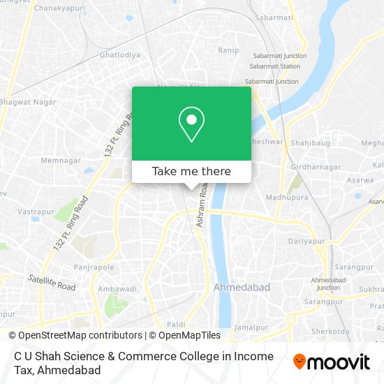 C U Shah Science & Commerce College in Income Tax map