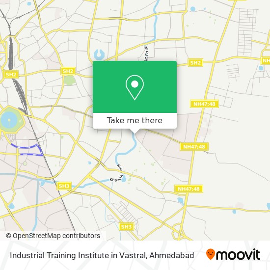 Industrial Training Institute in Vastral map
