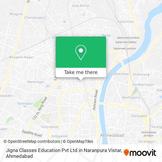 Jigna Classes Education Pvt Ltd in Naranpura Vistar map