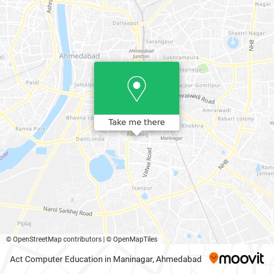 Act Computer Education in Maninagar map