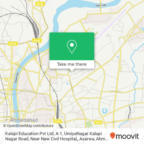 Kalapi Education Pvt Ltd, A-1, UmiyaNagar Kalapi Nagar Road, Near New Civil Hospital,, Asarwa, Ahme map