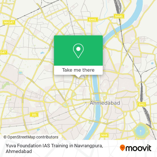 Yuva Foundation IAS Training in Navrangpura map