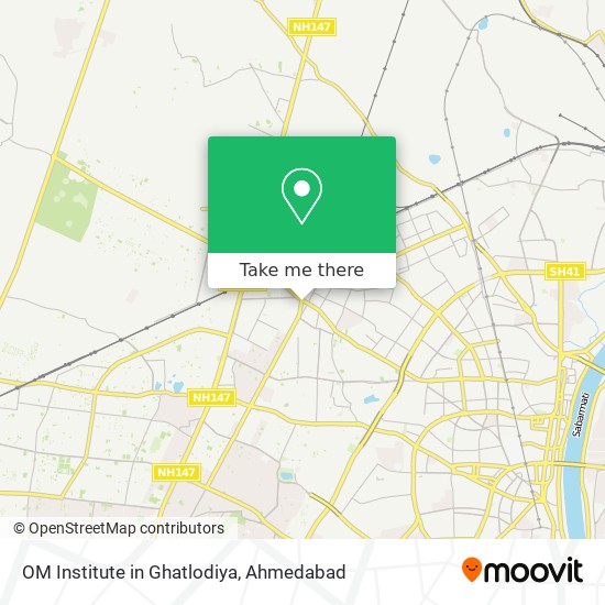 OM Institute in Ghatlodiya map