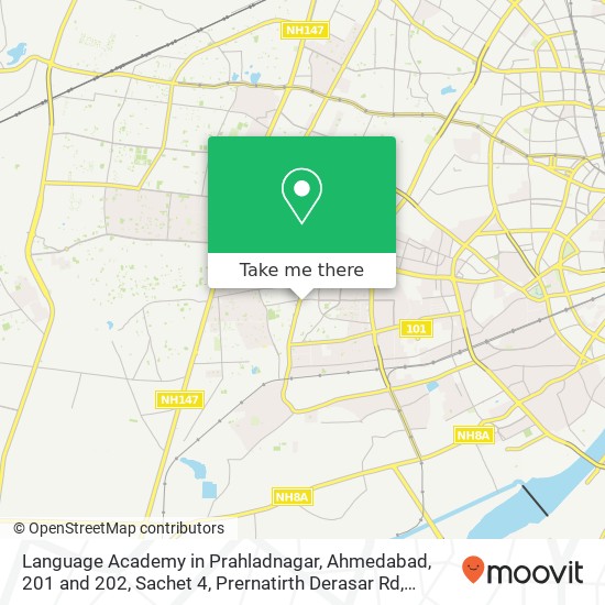 Language Academy in Prahladnagar, Ahmedabad, 201 and 202, Sachet 4, Prernatirth Derasar Rd, Ahmedab map