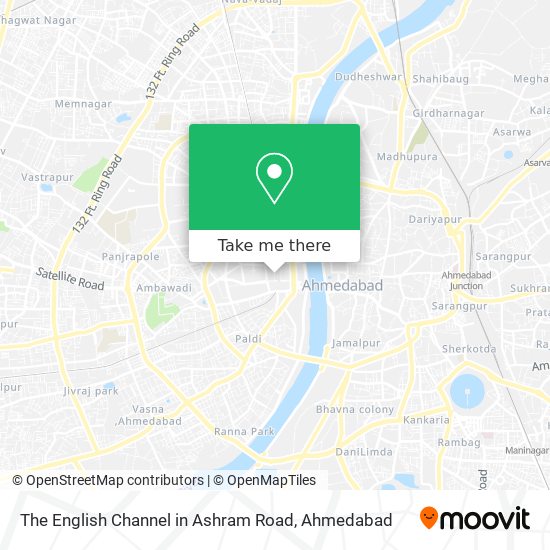 The English Channel in Ashram Road map