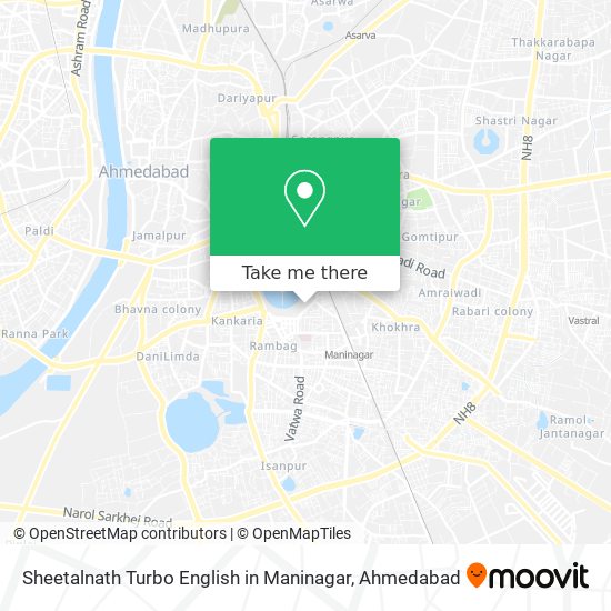 Sheetalnath Turbo English in Maninagar map