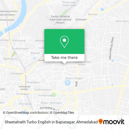 Sheetalnath Turbo English in Bapunagar map