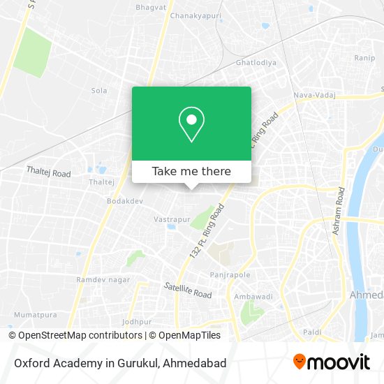 Oxford Academy in Gurukul map