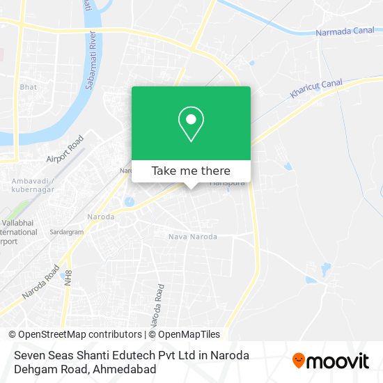 Seven Seas Shanti Edutech Pvt Ltd in Naroda Dehgam Road map