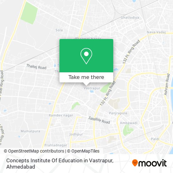 Concepts Institute Of Education in Vastrapur map