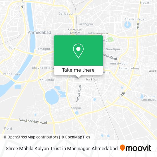 Shree Mahila Kalyan Trust in Maninagar map