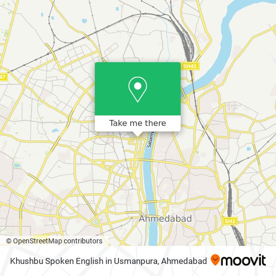 Khushbu Spoken English in Usmanpura map