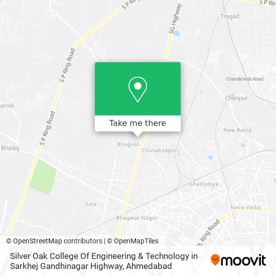 Silver Oak College Of Engineering & Technology in Sarkhej Gandhinagar Highway map