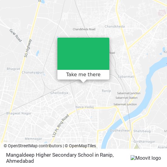 Mangaldeep Higher Secondary School in Ranip map