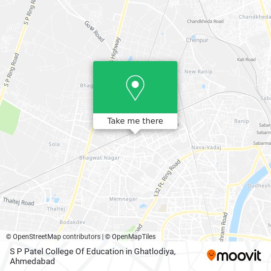 S P Patel College Of Education in Ghatlodiya map
