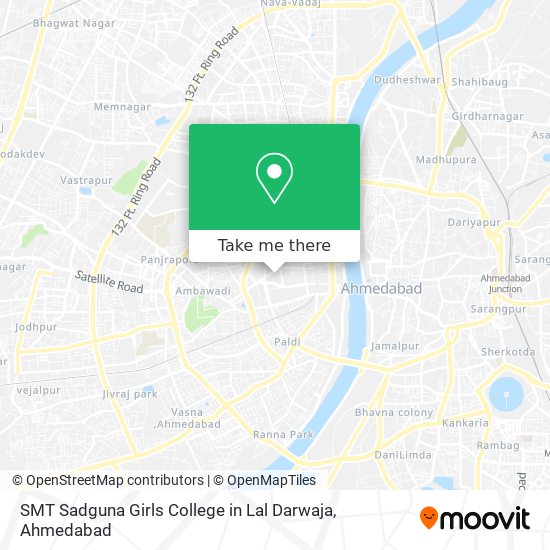 SMT Sadguna Girls College in Lal Darwaja map