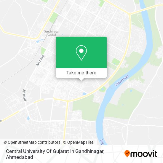 Central University Of Gujarat in Gandhinagar map