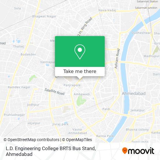 L.D. Engineering College BRTS Bus Stand map