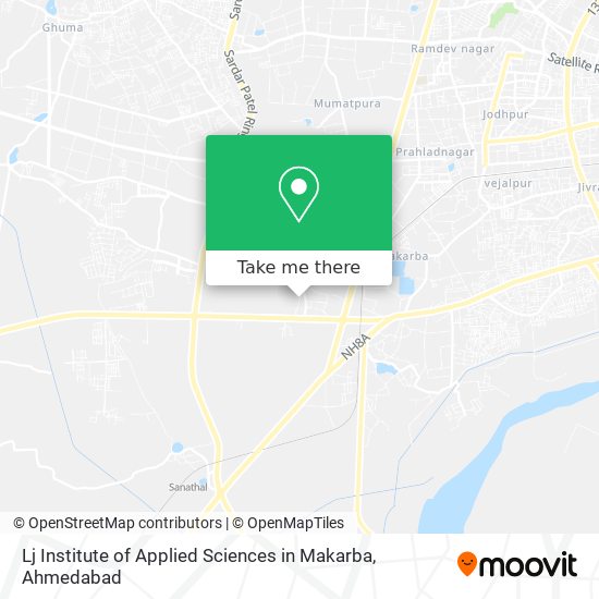 Lj Institute of Applied Sciences in Makarba map