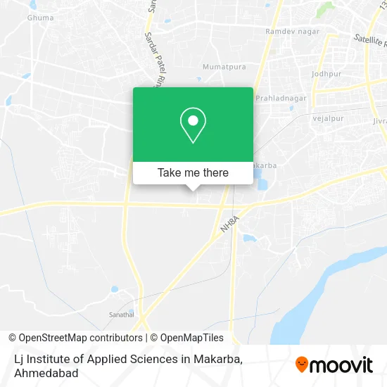Lj Institute of Applied Sciences in Makarba map