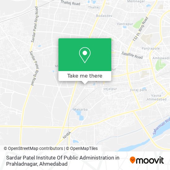 Sardar Patel Institute Of Public Administration in Prahladnagar map